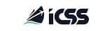 Logo for International Commercial Shipping and Services. Features a stylized ship icon and bold letters "ICSS" in navy blue and black.